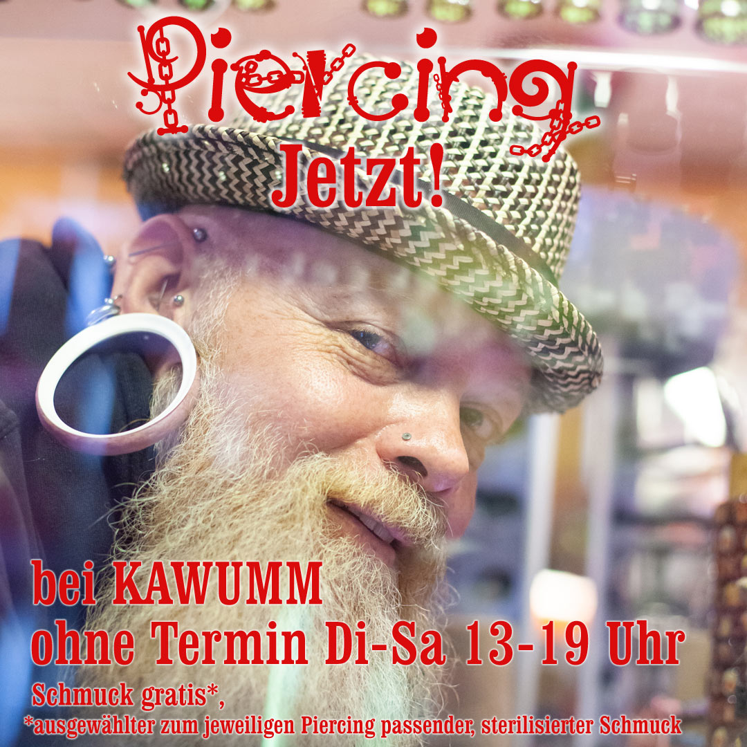 Piercing jetzt bei Kawumm Saarbrücken ohne Termin!